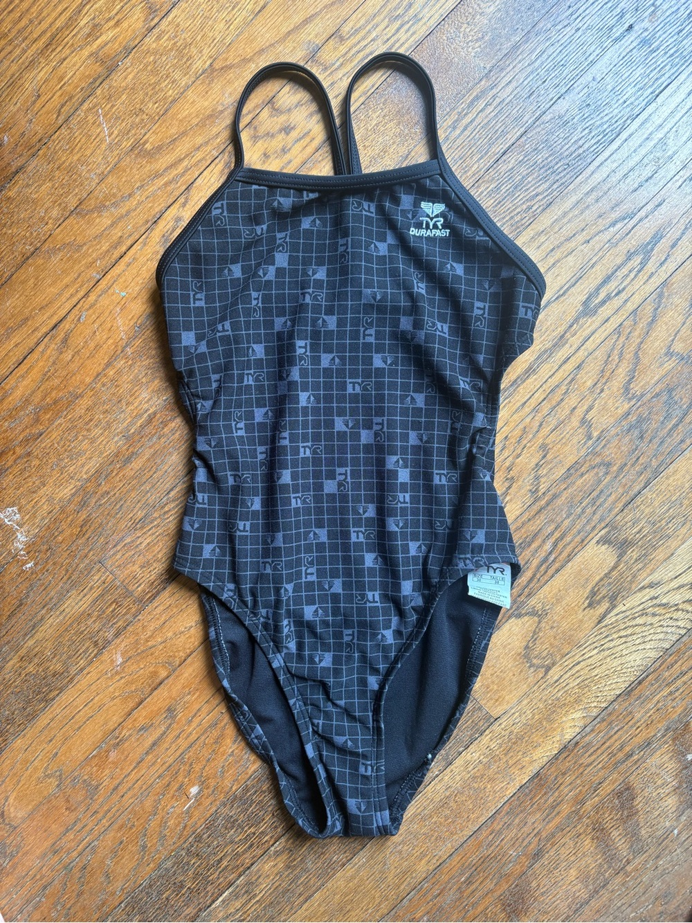 TYR Black Geometric One-Piece Swimsuit | NWOT